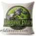 Dinosaurio Jurassic Park Logo impresión almohada caja 45*45 Cojín cuadrado Lino fundas sofá coche decoración del hogar almohada ali-41850796